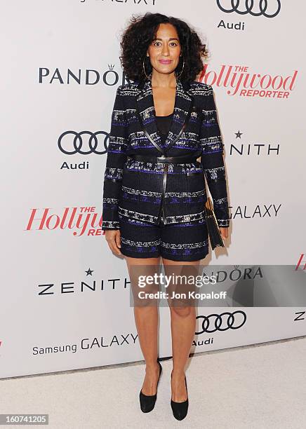 Actress Tracee Ellis Ross arrives at The Hollywood Reporter Nominees' Night 2013 Celebrating 85th Annual Academy Award Nominees at Spago on February...