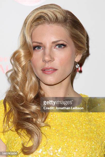 Katheryn Winnick attends the "A Glimpse Inside The Mind Of Charlie Swan III" Los Angeles premiere at ArcLight Hollywood on February 4, 2013 in...