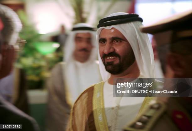 The Sheikh Mohammed Al Maktoum, Crown Prince Of The City Of Dubai. Aux Émirats, à Dubäi, le 15 novembre 1993. Le cheikh Mohammed Ben Rached...