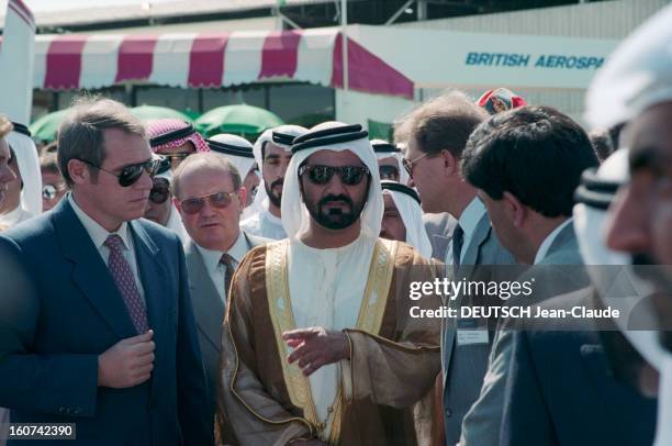 The Sheikh Mohammed Al Maktoum, Crown Prince Of The City Of Dubai. Aux Émirats, à Dubäi, le 15 novembre 1993. Le cheikh Mohammed Ben Rached...