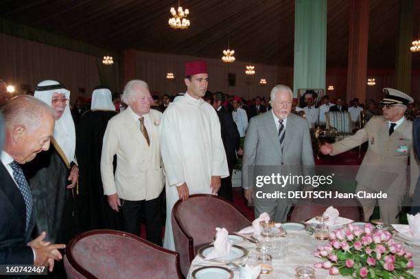 The Princess Lalla Hasna Marreis Khalid Benharbit In The Royal Palace Of Fes. Fes- 9 septembre 1994- Au palais royal, le mariage de la princesse...