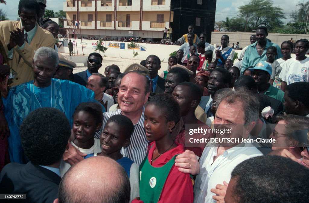 Jacques Chirac On Tour In Africa Step In Senegal