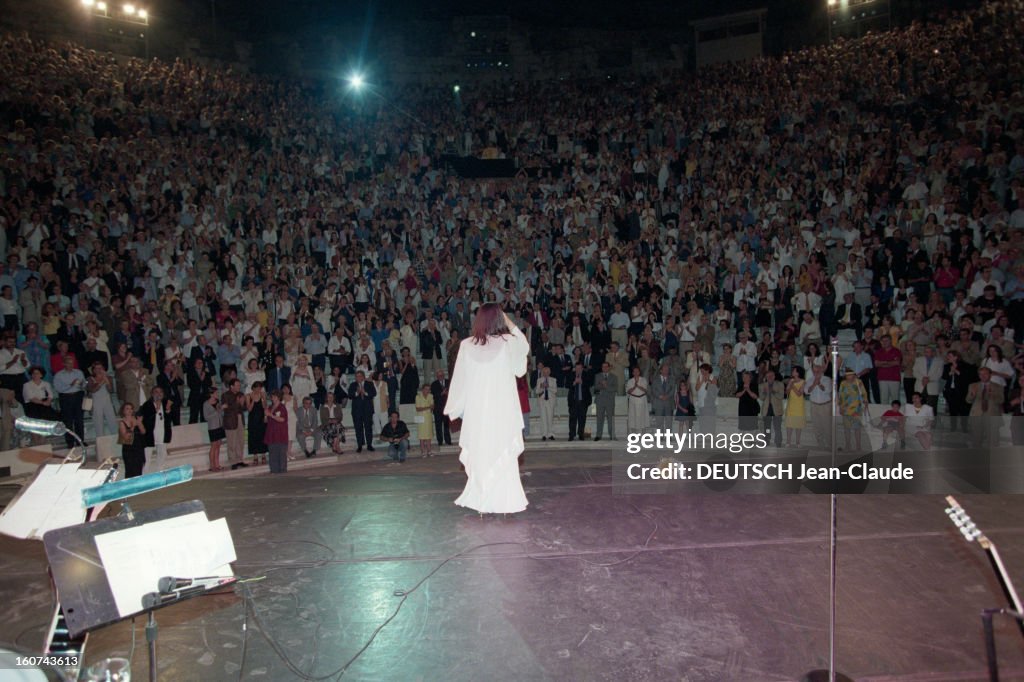 Nana Mouskouri Gives A Recital At The Herod Atticus Theater, Athens