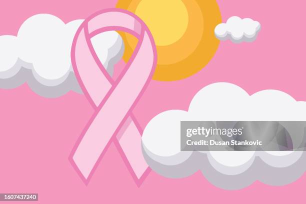 breast cancer awareness poster - mammogram icon stock illustrations