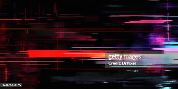 abstract digital pixel noise glitch error background - distorted stock pictures, royalty-free photos & images