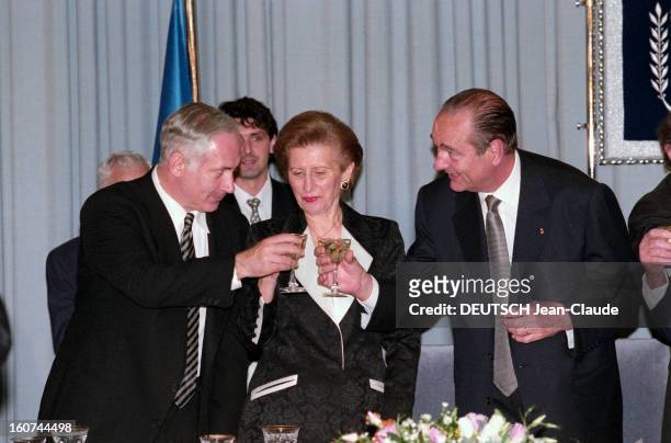 Journey Of Jacques Chirac In The Middle East, Step In Israel. En octobre 1996, dans le cadre d'un périple au PROCHE ORIENT, le président de la...