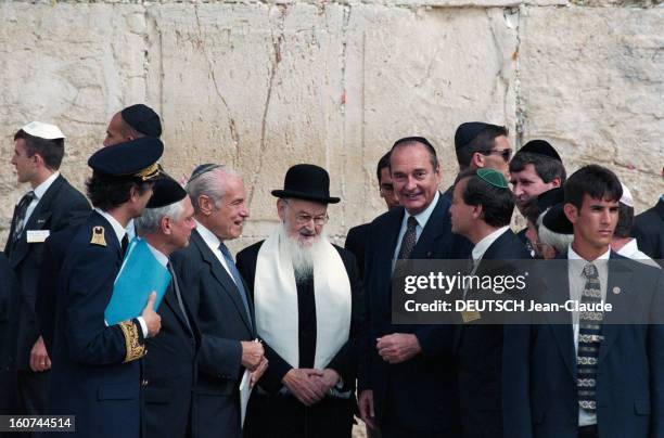 Journey Of Jacques Chirac In The Middle East, Step In Israel. En octobre 1996, dans le cadre d'un périple au PROCHE ORIENT, le président de la...