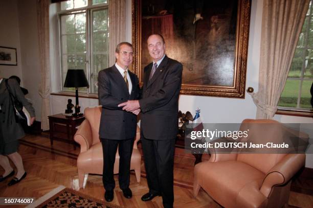 Jacques Chirac Official Travel In Central America. Au Mexique, à Mexico, du 12 au 16 novembre 1998, le président Jacques CHIRAC lors d'une visite...