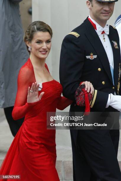 The Marriage Of The Prince Frederik Of Denmark. Le mariage du prince FREDERIK DE DANEMARK avec l''australienne Mary DONALDSON à COPENHAGUE :...