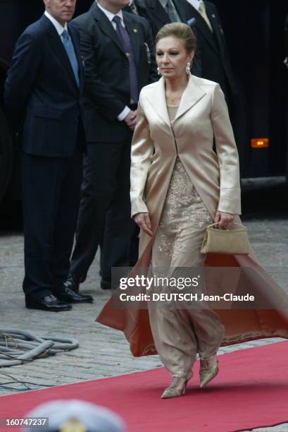 The Marriage Of The Prince Frederik Of Denmark. Le mariage du prince FREDERIK DE DANEMARK avec l''australienne Mary DONALDSON à COPENHAGUE :...