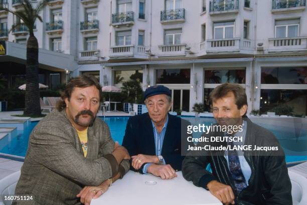 44th Cannes Film Festival 1991: Rendezvous With Robert Mitchum. Le 44ème Festival de CANNES se déroule du 9 au 20 mai 1991 : Robert MITCHUM coiffé...