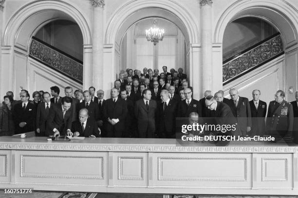 Official Visit Of Valery Giscard D'estaing In The Ussr. Moscou, avril - mai 1979, le président de la république française Valéry GISCARD D'ESTAING et...