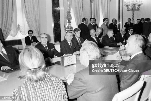 Official Visit Of Valery Giscard D'estaing In The Ussr. Moscou, avril - mai 1979, le président de la république française Valéry GISCARD D'ESTAING et...