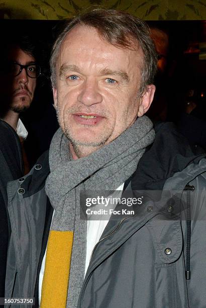 Dominique Pinon attends the 'Globes de Cristal 2013' Press Room at the Lido on February 4, 2013 in Paris, France.