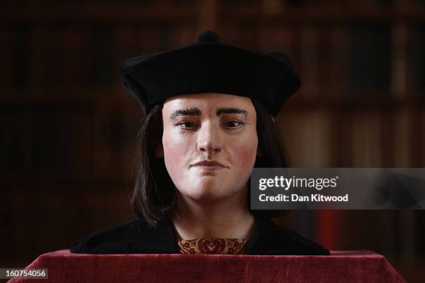 Facial reconstruction of King Richard III is unveiled by the Richard III Society on February 5, 2013 in London, England. After carrying out a series...