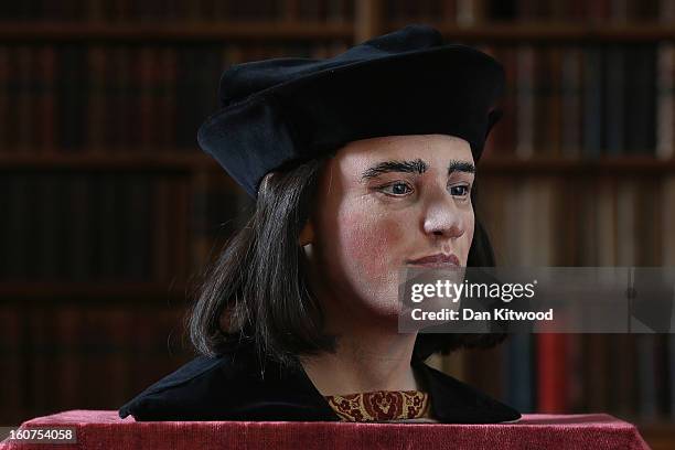 Facial reconstruction of King Richard III is unveiled by the Richard III Society on February 5, 2013 in London, England. After carrying out a series...