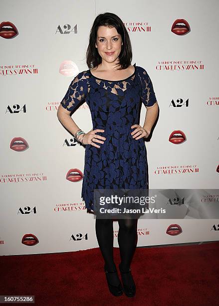 Actress Melanie Lynskey attends the premiere of "A Glimpse Inside The Mind Of Charlie Swan III" at ArcLight Hollywood on February 4, 2013 in...