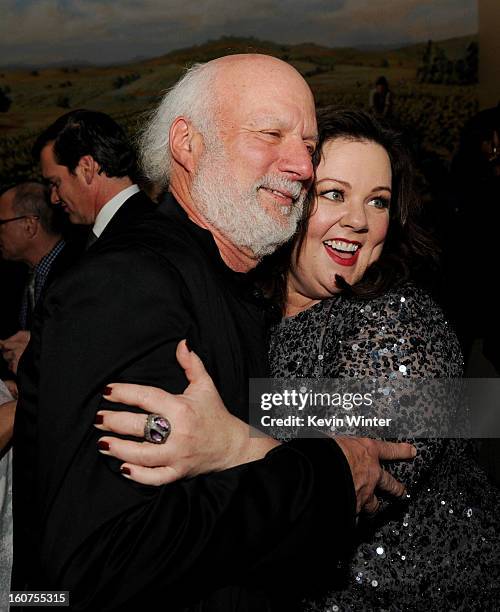 Director James Burrows and actress Melissa McCarthy pose at the after party for the premiere of Universal Pictures' "Identity Thief" at Napa Valley...