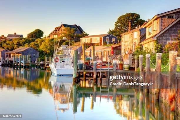 menemsha on martha's vineyard - cape cod stock pictures, royalty-free photos & images