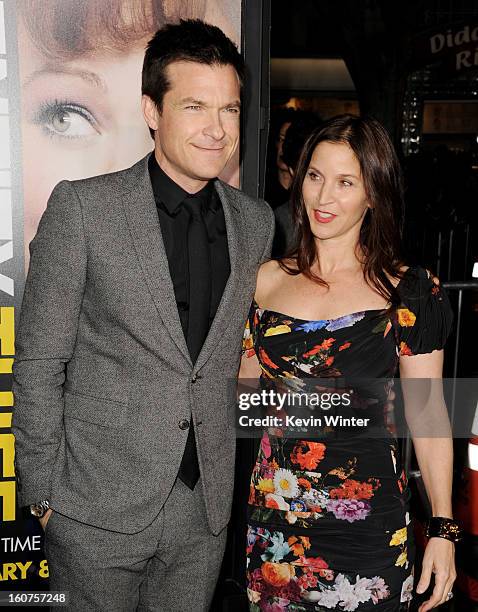 Actor Jason Bateman and his wife Amanda Anka arrive at the premiere of Universal Pictures' "Identity Thief" at the Village Theatre on February 4,...