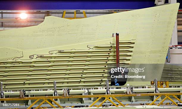 Wing Manufacturing Process Wide Body Aircraft Wing Manufacturing At Airbus Sas Photos and Premium ...