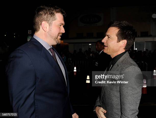 Director Seth Gordon and Adam Fogelson, Chairman, Universal Pictures arrive at the premiere of Universal Pictures' "Identity Thief" at the Village...