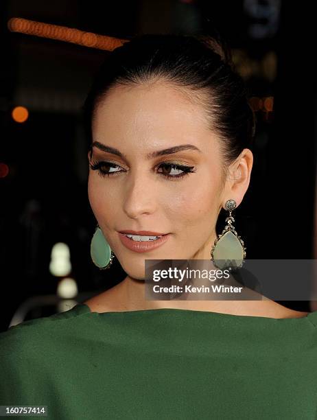 Actress Genesis Rodriguez arrives at the premiere of Universal Pictures' "Identity Thief" at the Village Theatre on February 4, 2013 in Los Angeles,...