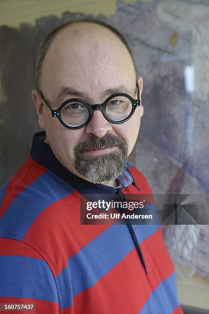 Carlos Ruiz Zafon, Spanish writer, poses during a portrait session held on January 30, 2013 in Barcelona, Spain.