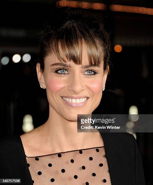 Actress Amanda Peet arrives at the premiere of Universal Pictures' "Identity Thief" at the Village Theatre on February 4, 2013 in Los Angeles,...