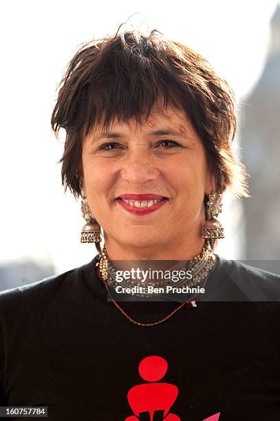 Eve Ensler attends a photocall to promote One Billion Rising, a global movement aiming to end violence towards wome, at ICA on February 5, 2013 in...