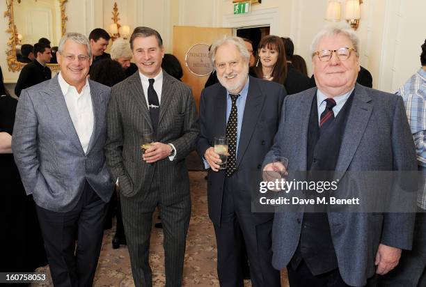 Sir Cameron Mackintosh, Jeremy Hackett, Lord Puttnam and Sir Alan Parker attend a drinks reception awarding Sir Alan Parker the BAFTA Fellowship...