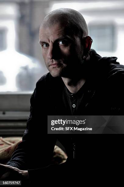 English fantasy fiction writer China Mieville photographed during a portrait shoot for SFX Magazine/Future via Getty Images, April 12, 2012.