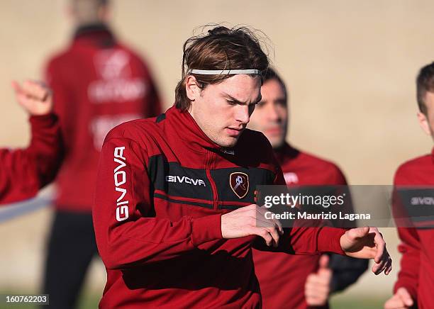 Federico Gerardi attends at Reggina training session at Sports Center Sant'Agata on February 5, 2013 in Reggio Calabria, Italy.