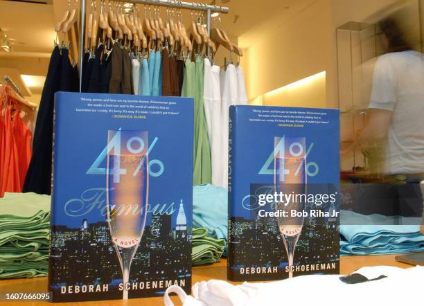 Author Deborah Schoeneman is author of book titled 4% Famous, at a book signing party, June 4, 2006 in Los Angeles, California.