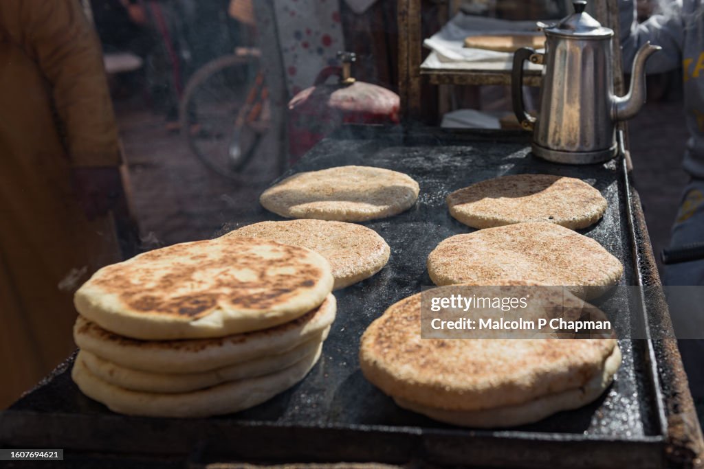 Griddle bread (Harcha semolina) Marrakech, Morocco