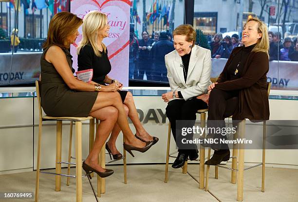 Hoda Kotb, Kathie Lee Gifford, Julie Andrews and Emma Walton Hamilton appear on NBC News' "Today" show --