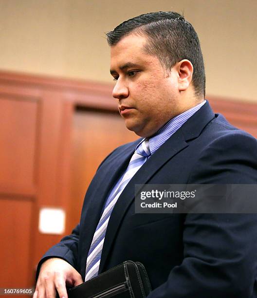 George Zimmerman appears during a hearing in Seminole circuit court on February 5, 2013 in Sanford, Florida. A judge denied the request to delay...