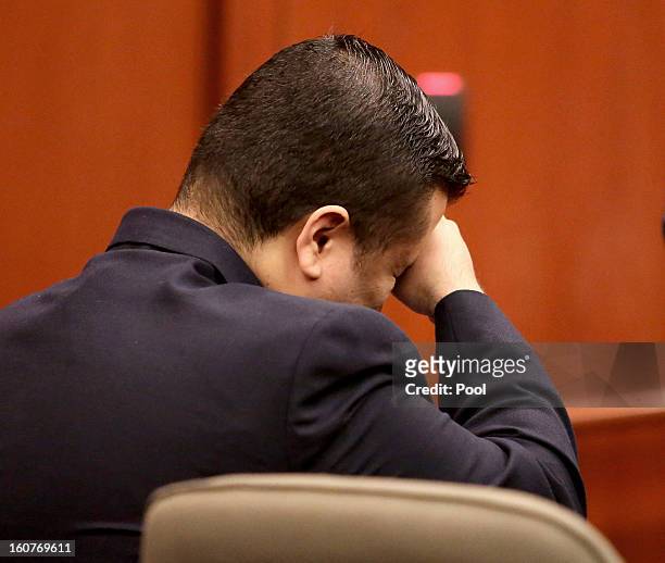 George Zimmerman appears during a hearing in Seminole circuit court on February 5, 2013 in Sanford, Florida. A judge denied the request to delay...