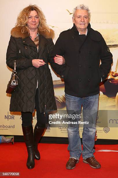 Henry Huebchen and Carmen Kopplin attend 'Quelle des Lebens' Germany Premiere at Delphi Filmpalast on February 5, 2013 in Berlin, Germany.