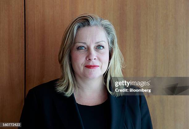 Linda Hasenfratz, chief executive officer of Linamar Corp., stands for a photograph following an interview in Toronto, Ontario, Canada, on Tuesday,...