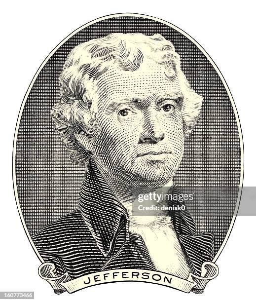 thomas jefferson - jefferson stock illustrations