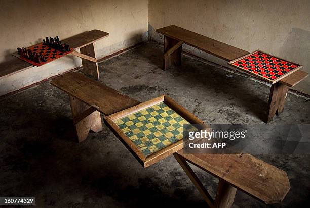 Chess centre in Kampala on January 30, 2013. 16 year Phiona Mutesi went from living rough on the streets of a Kampala slum to competing in chess'...