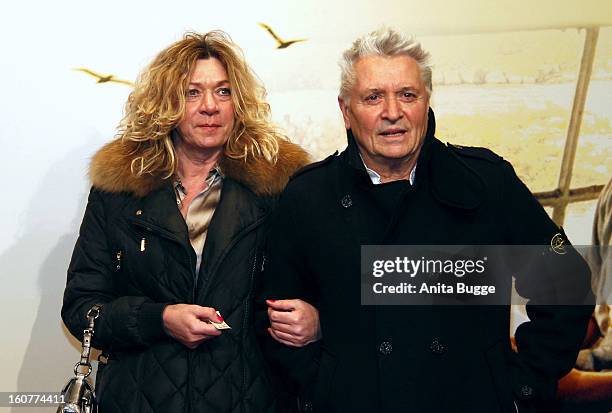 Henry Huebchen and Carmen Kopplin attend the attend 'Quelle des Lebens' Germany Premiere at Delphi Filmpalast on February 5, 2013 in Berlin, Germany.