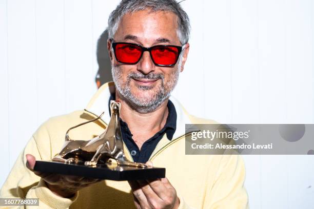 Harmony Korine, winner of the "Pardo d'Onore Manor", attends the 76th Locarno Film Festival on August 11, 2023 in Locarno, Switzerland.