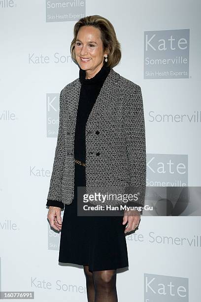 Michelle Taylor, CEO of Kate Somerville Skincare attends the Kate Somerville Skin Care launching at Park Hyatt Hotel on February 5, 2013 in Seoul,...