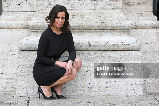 Zoe Felix attends the 'Studio Illegale' photocall at Tree Bar on February 5, 2013 in Rome, Italy.