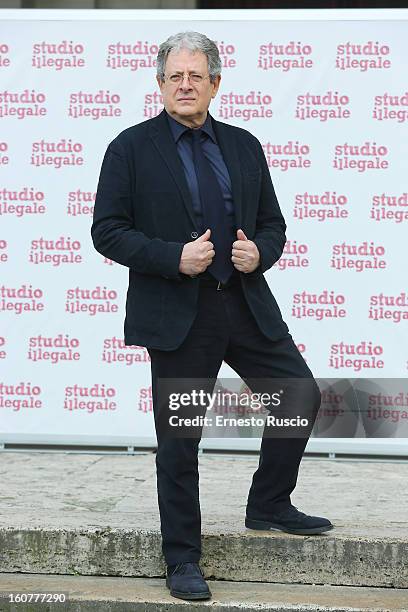 Pino Micol attends the 'Studio Illegale' photocall at Tree Bar on February 5, 2013 in Rome, Italy.