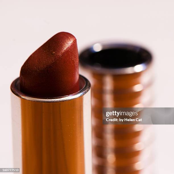 the good old lip stick - rossetto marrone foto e immagini stock