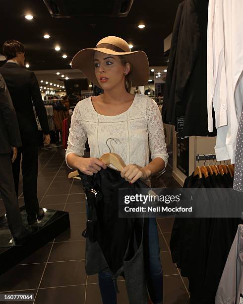 Lydia Bright gives the couple from "The Undateables" a makeover at New Look, Oxford St on February 5, 2013 in London, England.