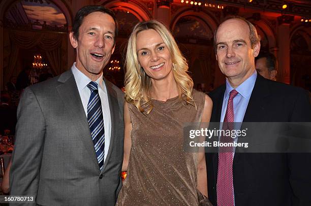 Mark Tercek, president and chief executive officer of the Nature Conservancy, from left, Lise Evans, chairman of Children's Storefront School, and J....